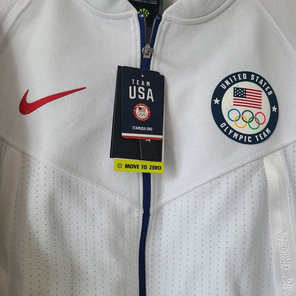 Nike USA 2020 Tokyo Olympics Full Zip Jacket CK4567-100 Size XL White MSRP $300 - Picture 3 of 7